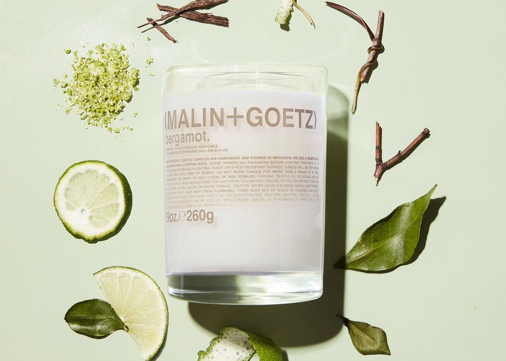 Bergamot Scented Glass Candle