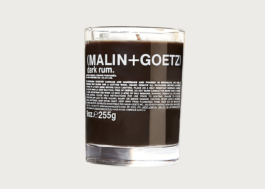 Dark Rum Scented Glass Candle