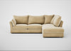Tailor Right Hand Facing Corner Sofa Smart Luxe Velvet Biscuit / Natural