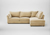 Tailor Right Hand Facing Corner Sofa Smart Luxe Velvet Biscuit / Walnut Stained