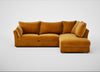 Tailor Right Hand Facing Corner Sofa Smart Luxe Velvet Cognac / Natural