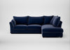 Tailor Right Hand Facing Corner Sofa Smart Luxe Velvet Midnight / Walnut Stained