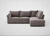 Tailor Right Hand Facing Corner Sofa Smart Luxe Velvet Mushroom / Natural