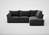 Tailor Right Hand Facing Corner Sofa Smart Luxe Velvet Nickel / Natural