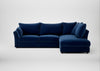 Tailor Right Hand Facing Corner Sofa Smart Velvet Dusk / Walnut Stained