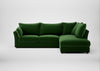 Tailor Right Hand Facing Corner Sofa Smart Velvet Forest / Walnut Stained