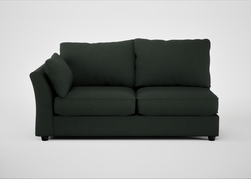 Tailor Large Left Hand Facing Corner Sofa Boucle Fern / Black