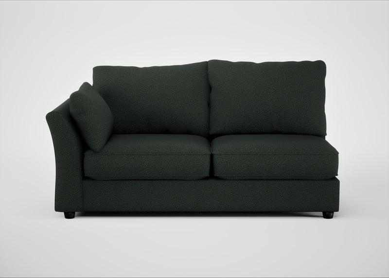 Tailor Large Left Hand Facing Corner Sofa Boucle Fern / Black