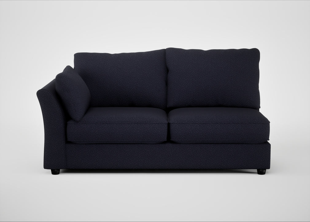 Tailor Large Left Hand Facing Corner Sofa Boucle Indigo / Black
