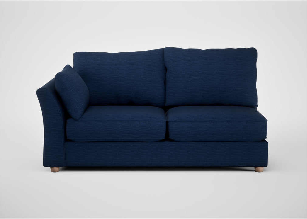 Tailor Large Left Hand Facing Corner Sofa Broad Weave Lagoon / Natural