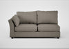 Tailor Large Left Hand Facing Corner Sofa Broad Weave Pebble / Black