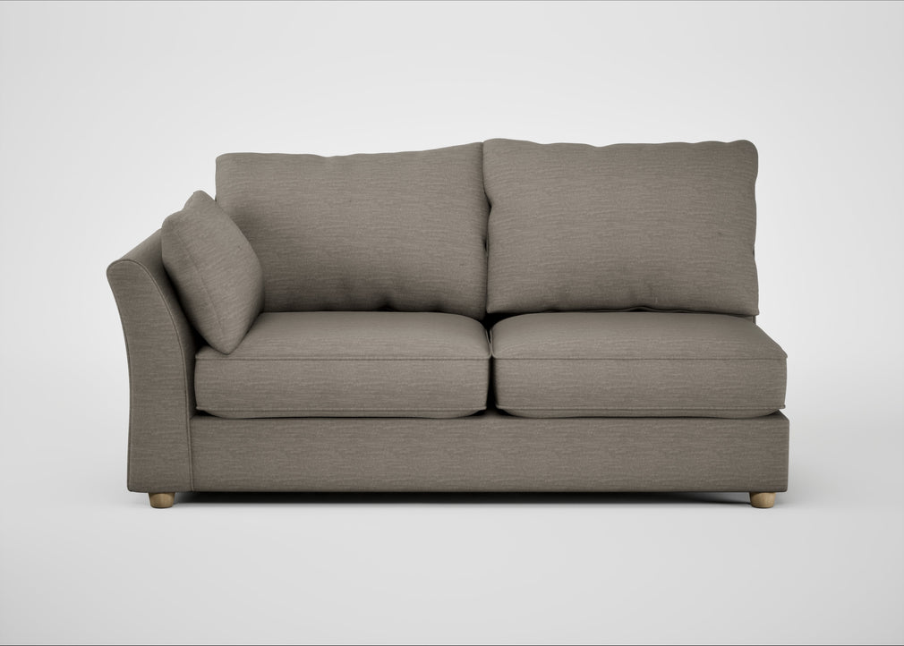 Tailor Large Left Hand Facing Corner Sofa Broad Weave Pebble / Natural