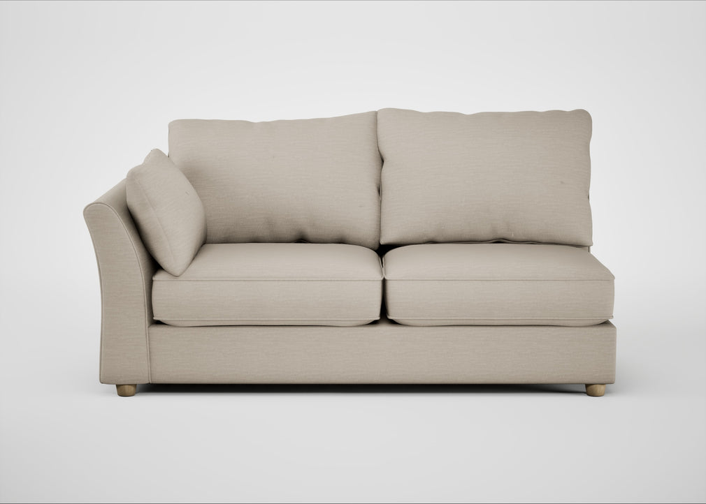 Tailor Large Left Hand Facing Corner Sofa Broad Weave Putty / Natural