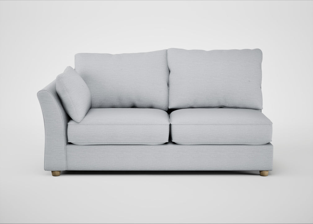 Tailor Large Left Hand Facing Corner Sofa Broad Weave Tin / Natural