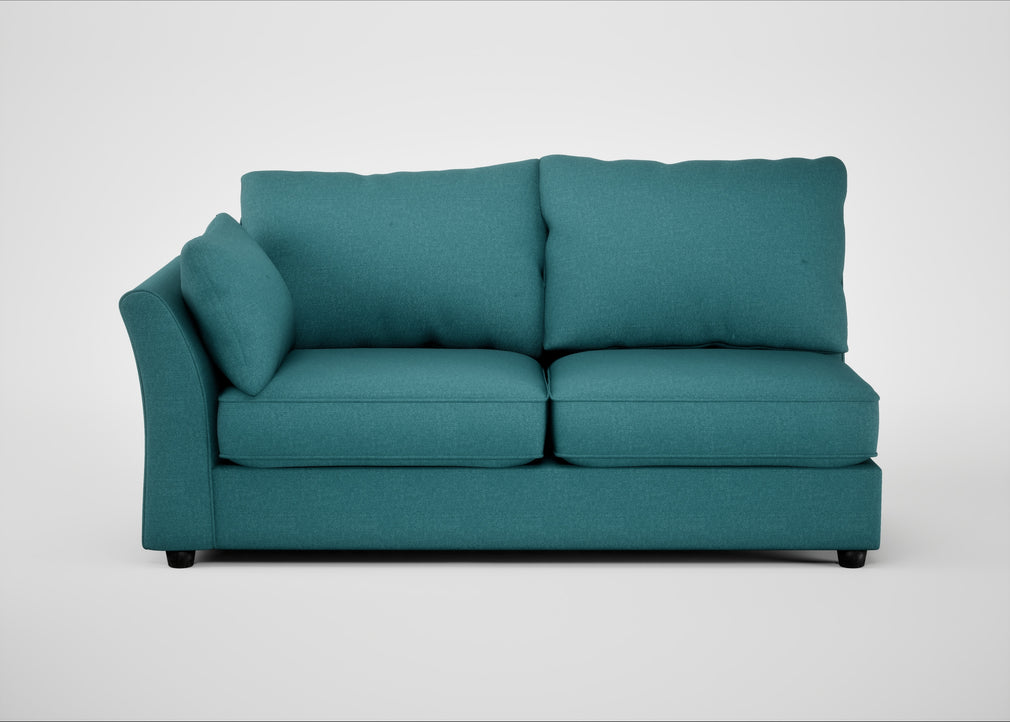 Tailor Large Left Hand Facing Corner Sofa Brushed Cotton Cadet / Black