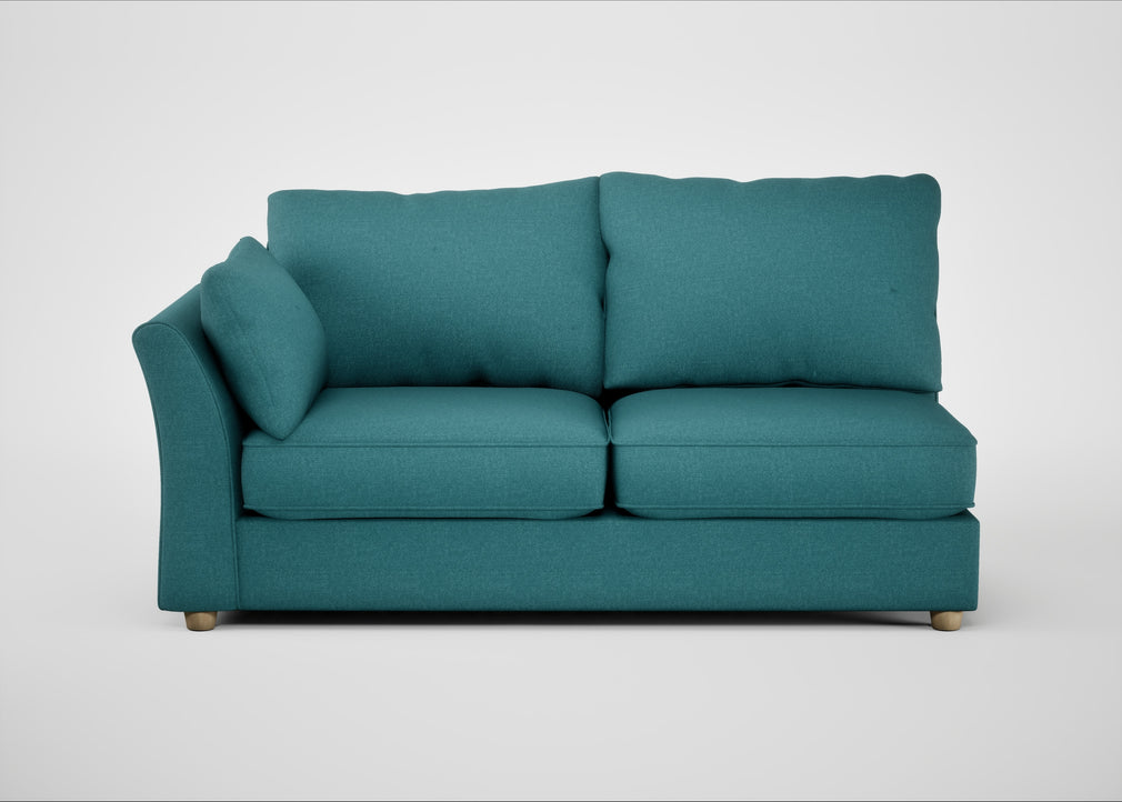 Tailor Large Left Hand Facing Corner Sofa Brushed Cotton Cadet / Natural