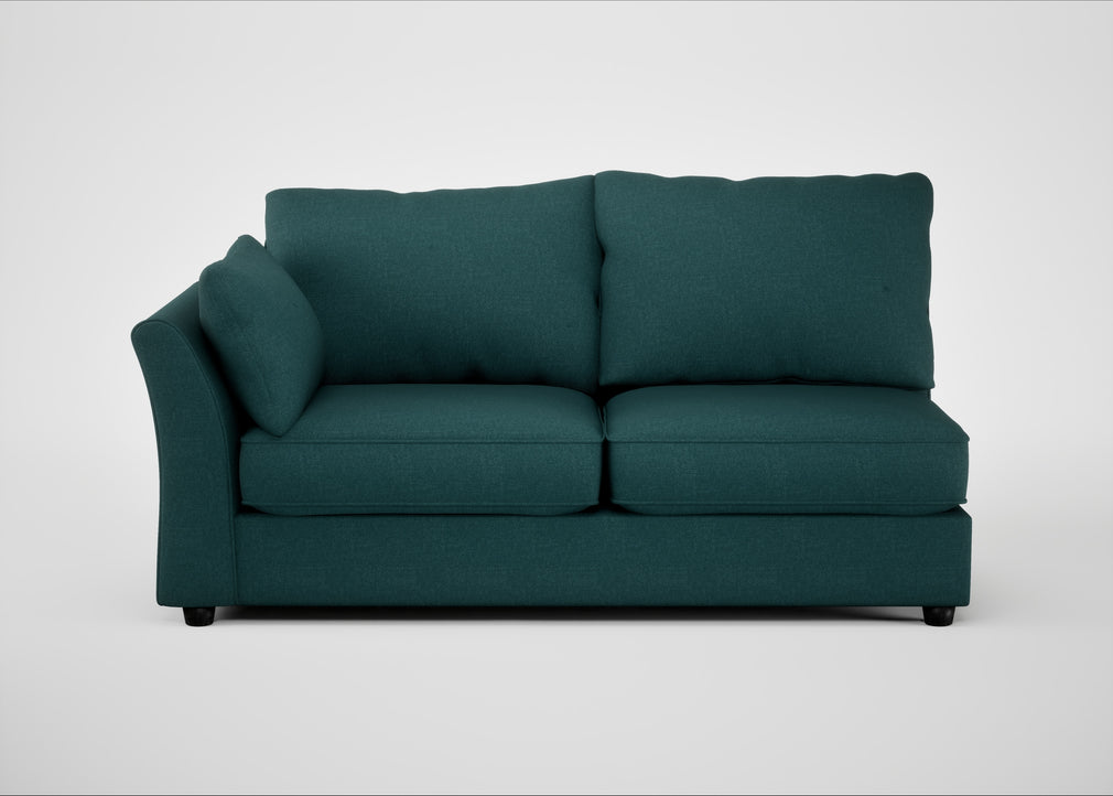 Tailor Large Left Hand Facing Corner Sofa Brushed Cotton Pine / Black