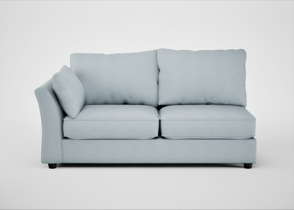 Tailor Large Left Hand Facing Corner Sofa Capelo Linen-Cotton Sea Shanty / Black