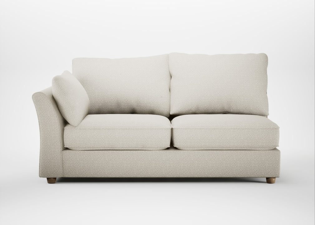 Tailor Large Left Hand Facing Corner Sofa Chunky Boucle Ecru / Natural