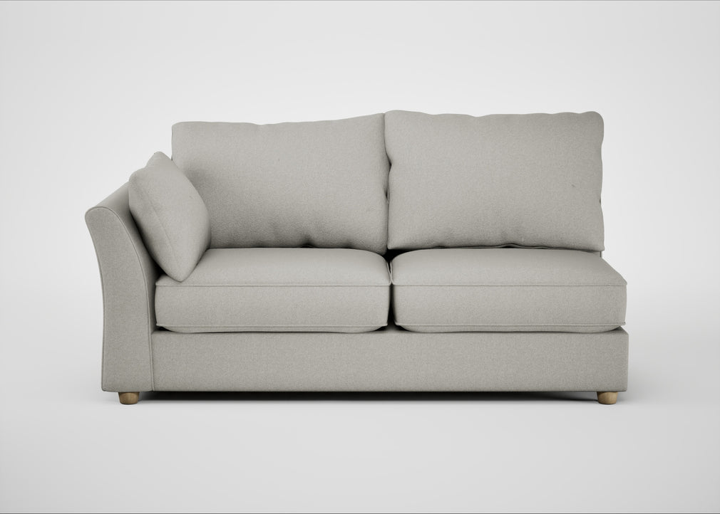 Tailor Large Left Hand Facing Corner Sofa Melton Wool Limestone / Natural
