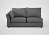 Tailor Large Left Hand Facing Corner Sofa Melton Wool Shale / Black