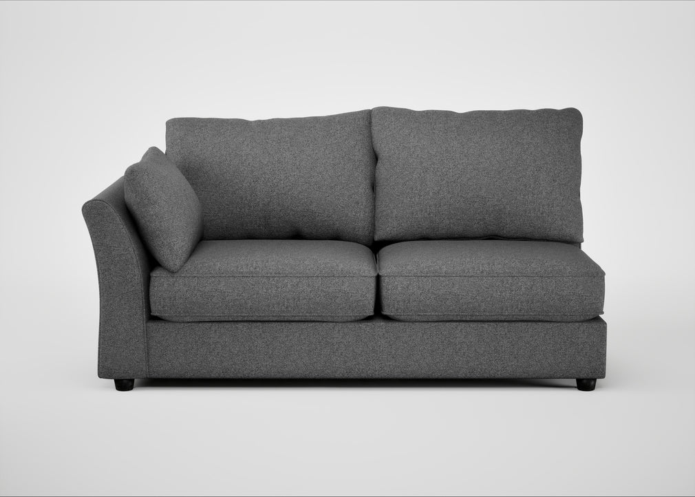 Tailor Large Left Hand Facing Corner Sofa Melton Wool Shale / Black