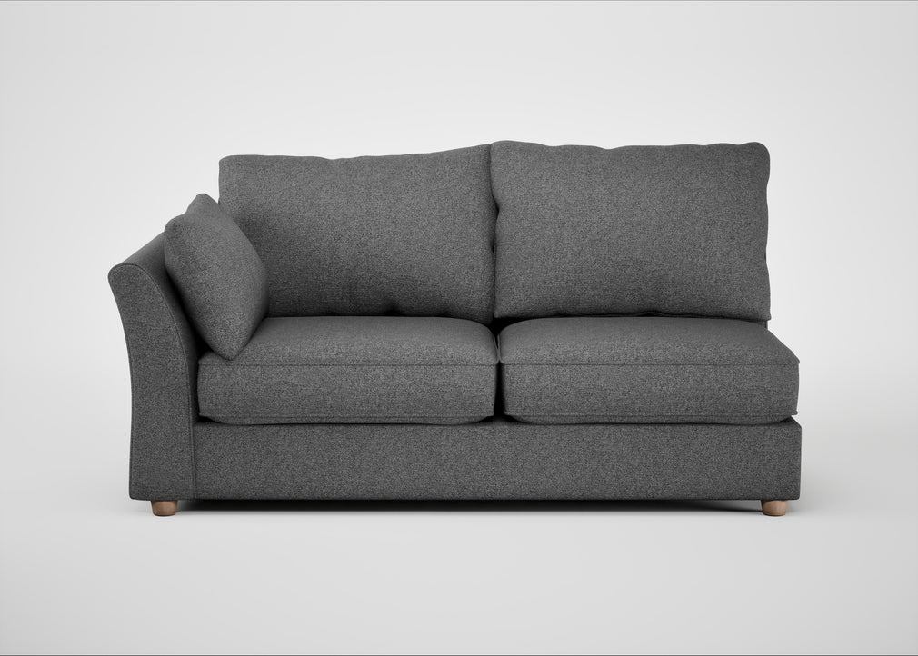 Tailor Large Left Hand Facing Corner Sofa Melton Wool Shale / Natural