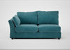 Tailor Large Left Hand Facing Corner Sofa Smart Luxe Velvet Airforce Blue / Black