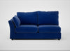Tailor Large Left Hand Facing Corner Sofa Smart Luxe Velvet Azure / Black