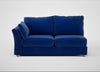 Tailor Large Left Hand Facing Corner Sofa Smart Luxe Velvet Azure / Natural