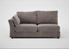 Tailor Large Left Hand Facing Corner Sofa Smart Luxe Velvet Mushroom / Black