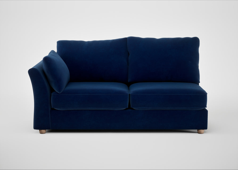 Tailor Large Left Hand Facing Corner Sofa Smart Velvet Dusk / Natural