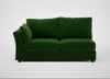 Tailor Large Left Hand Facing Corner Sofa Smart Velvet Forest / Black