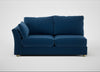 Tailor Large Left Hand Facing Corner Sofa Cotton Velvet Petrol / Natural