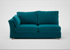 Tailor Large Left Hand Facing Corner Sofa Cotton Velvet Teal / Natural
