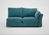 Tailor Large Right Hand Facing Corner Unit Smart Luxe Velvet Airforce Blue / Natural