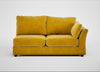Tailor Large Right Hand Facing Corner Unit Smart Luxe Velvet Canary / Black