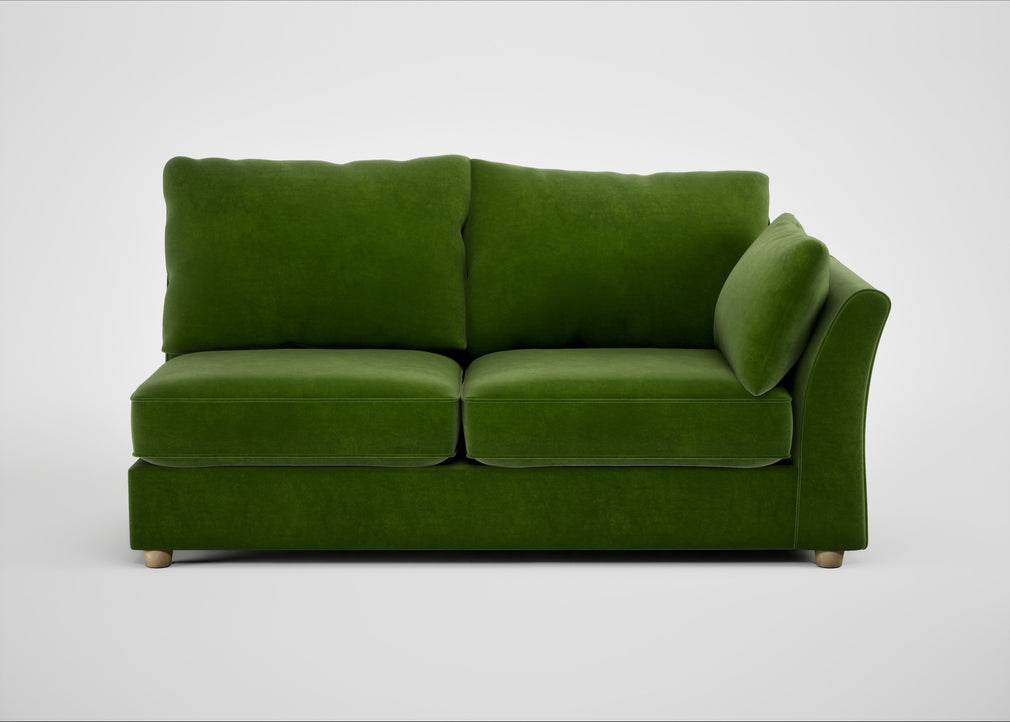 Tailor Large Right Hand Facing Corner Unit Smart Luxe Velvet Grass / Natural