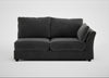 Tailor Large Right Hand Facing Corner Unit Smart Luxe Velvet Nickel / Black