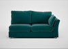 Tailor Large Right Hand Facing Corner Unit Smart Luxe Velvet Ocean Green / Natural
