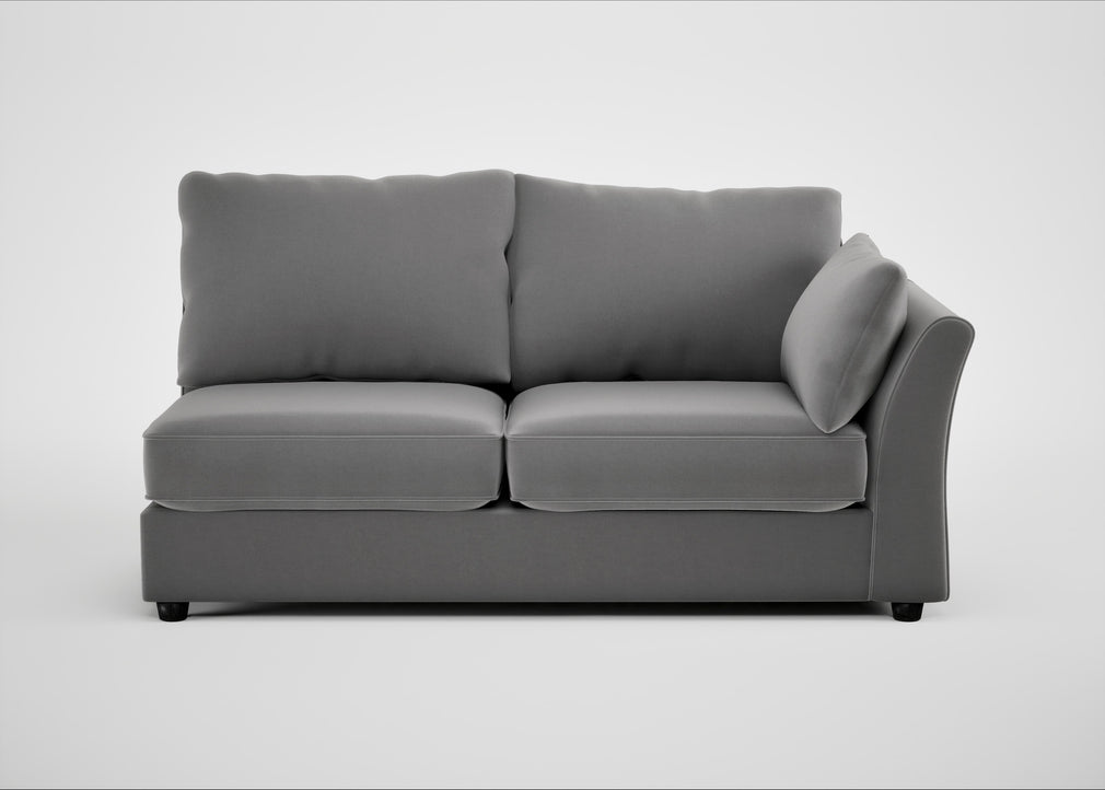 Tailor Large Right Hand Facing Corner Unit Smart Velvet Mercury / Black
