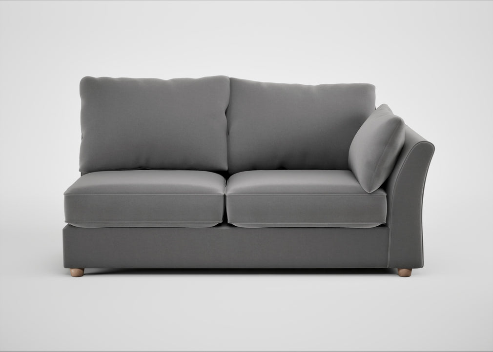 Tailor Large Right Hand Facing Corner Unit Smart Velvet Mercury / Natural