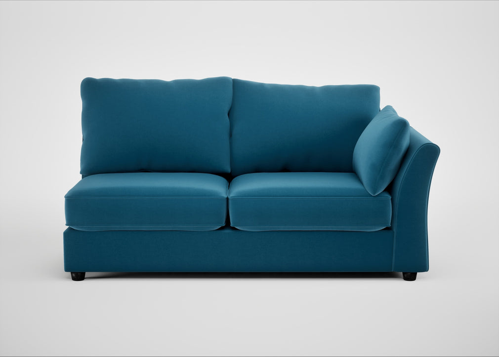 Tailor Large Right Hand Facing Corner Unit Smart Velvet Ocean Blue / Black