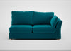 Tailor Large Right Hand Facing Corner Unit Cotton Velvet Teal / Natural