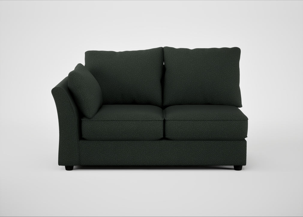 Tailor Medium Left Hand Facing Corner Unit Boucle Fern / Black