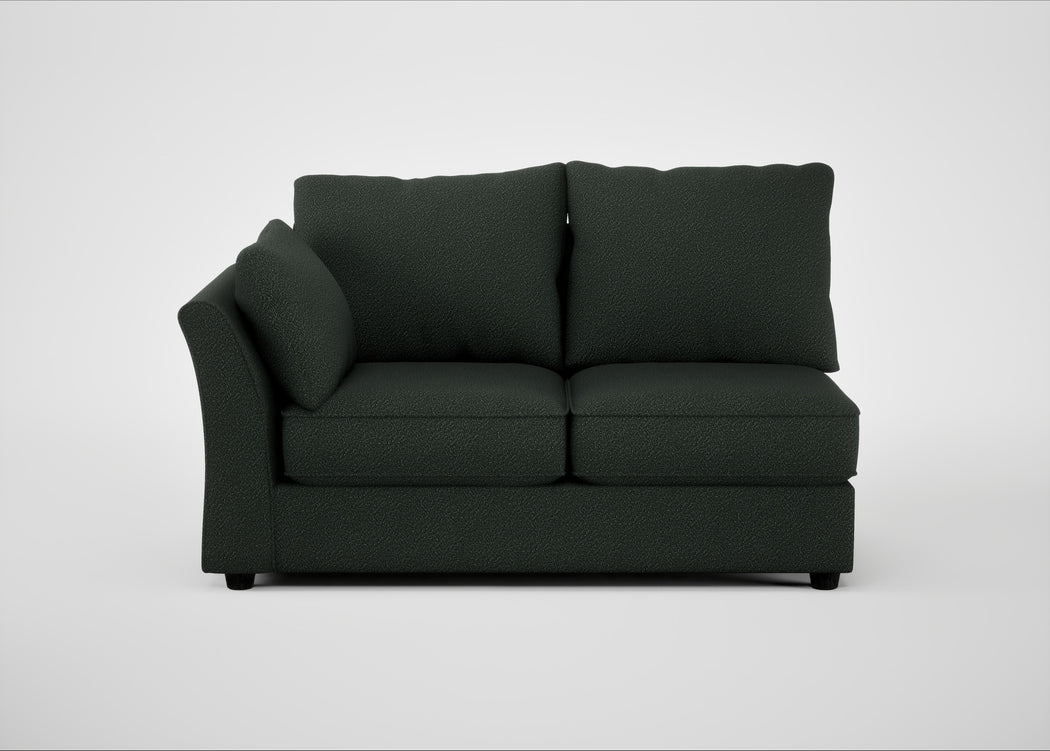 Tailor Medium Left Hand Facing Corner Unit Boucle Fern / Black