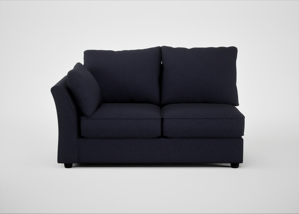 Tailor Medium Left Hand Facing Corner Unit Boucle Indigo / Black
