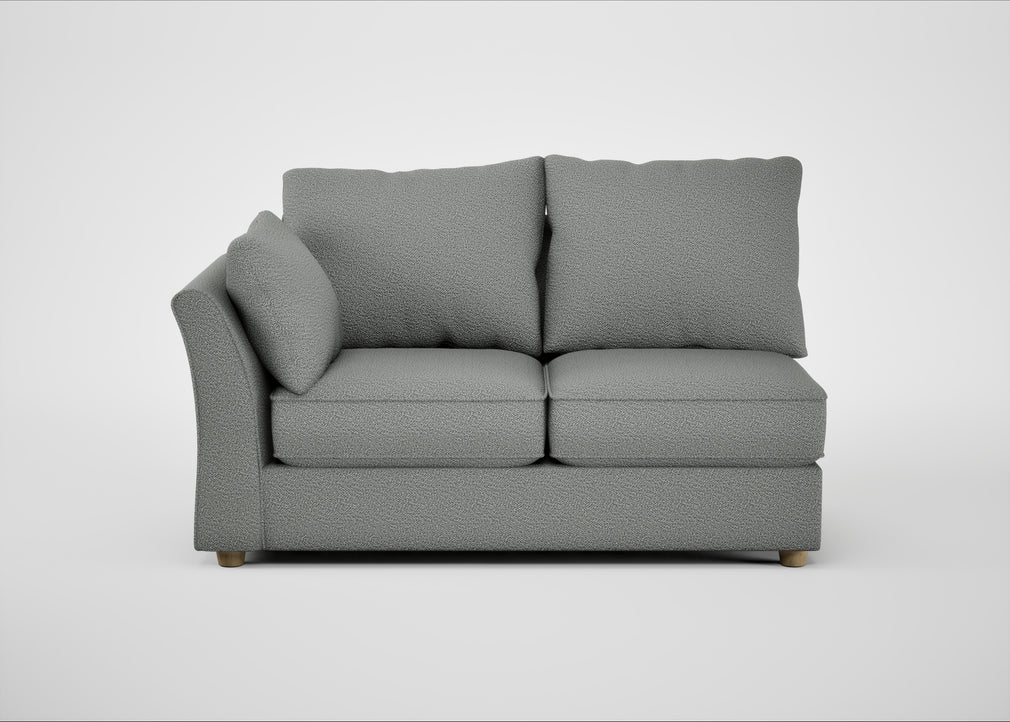 Tailor Medium Left Hand Facing Corner Unit Boucle Steel / Natural