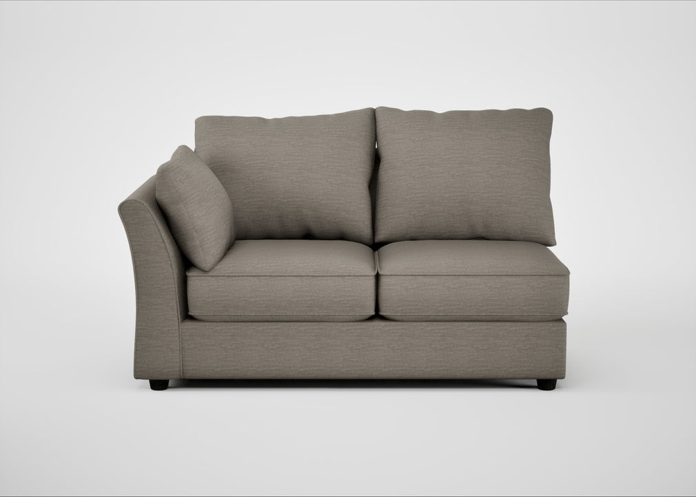 Tailor Medium Left Hand Facing Corner Unit Broad Weave Pebble / Black