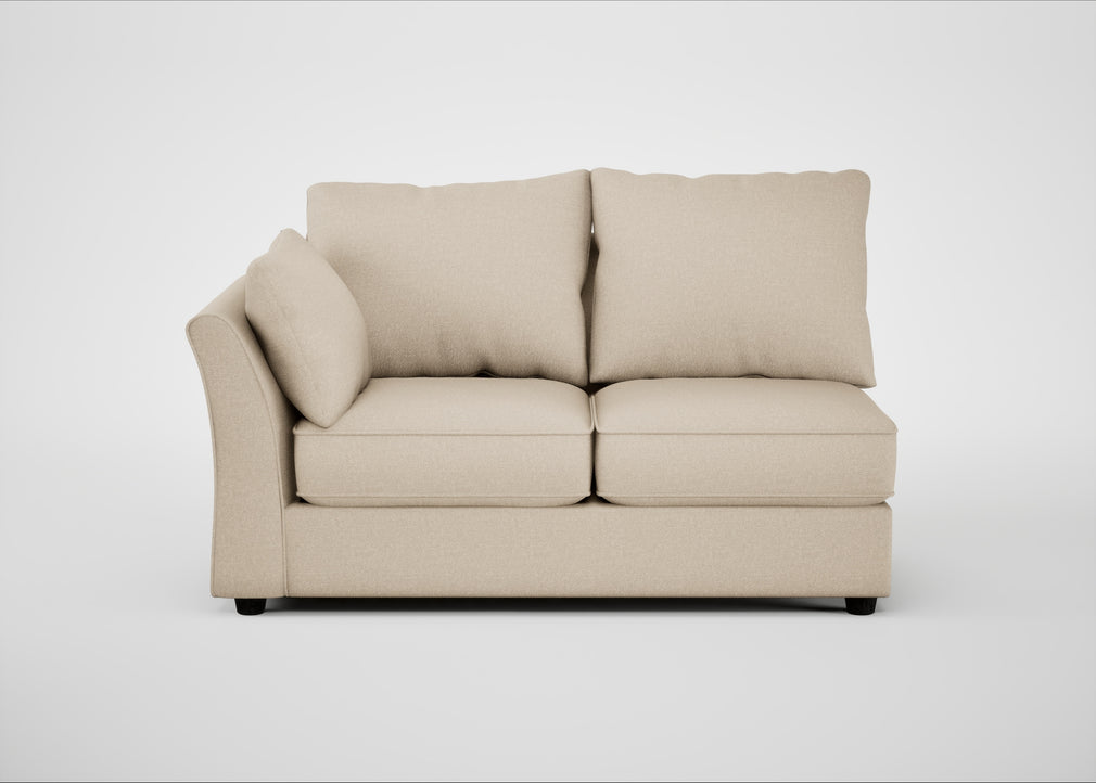 Tailor Medium Left Hand Facing Corner Unit Brushed Cotton Oat / Black